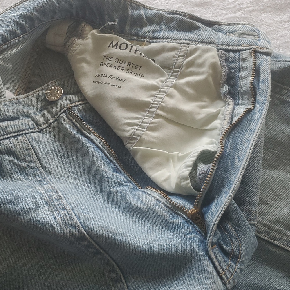 NWOT MOTHER THE QUARTET BREAKER SKIMP HIGH WAIST STRAIGHT LEG JEANS, SZ: 24 - Picture 12 of 16